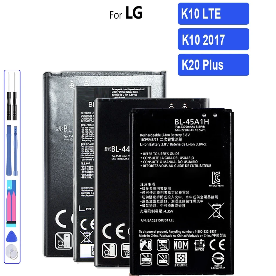 

Battery BL-45A1H BL-46G1F For LG K10 2017 LTE Version F670L F670K F670S F670 K420N K20 Plus Q10 K420 TP260 K425 K428 K430H X400