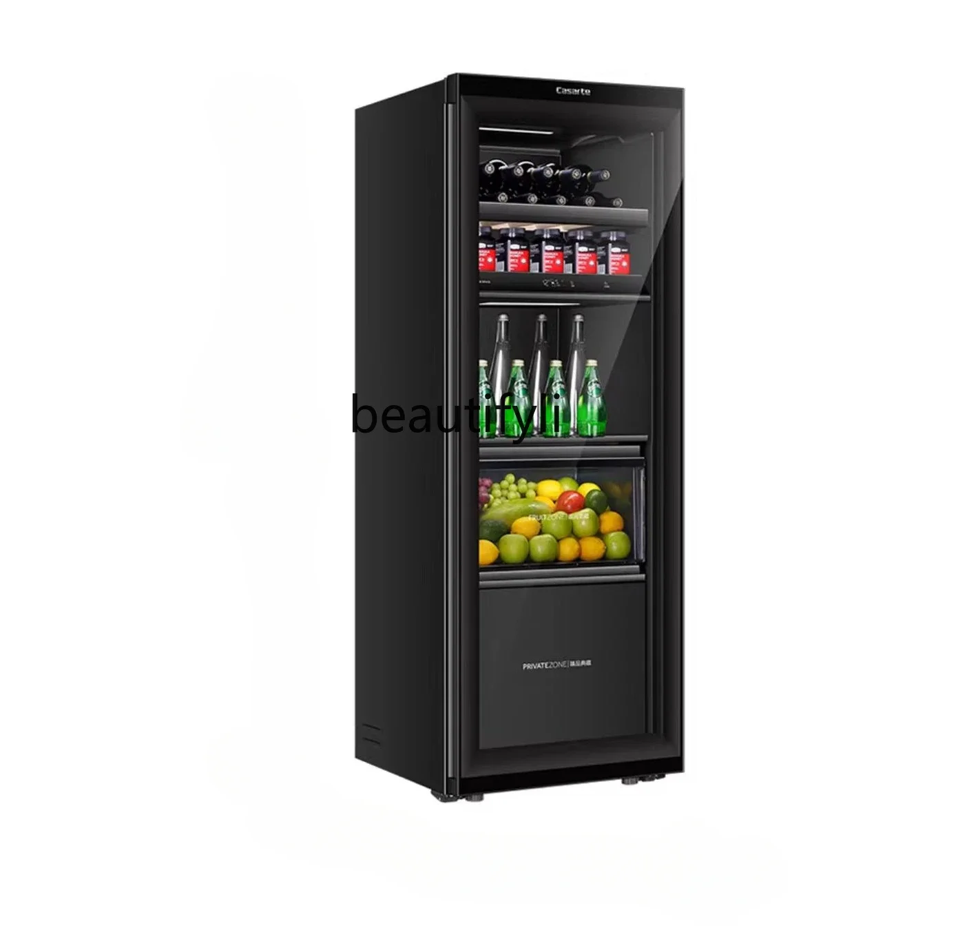 A61 251 Liters Three-Temperature-Zone Square Embedded Zero Distance Embedded Ice Bar Tea Refrigeration Fresh Cabinet