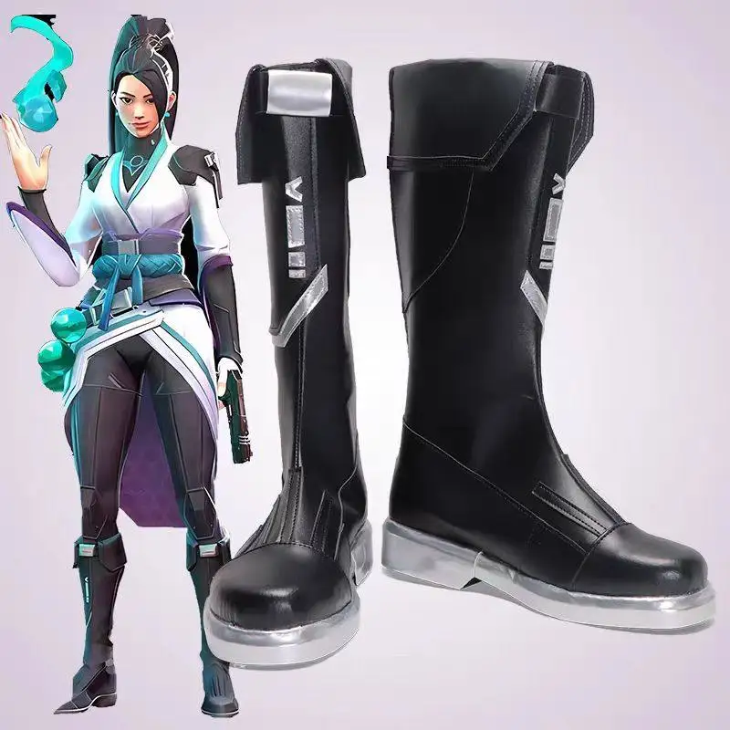 

Game Valorant Sage Custom Made Cosplay Shoes Boots Halloween Carnival Props