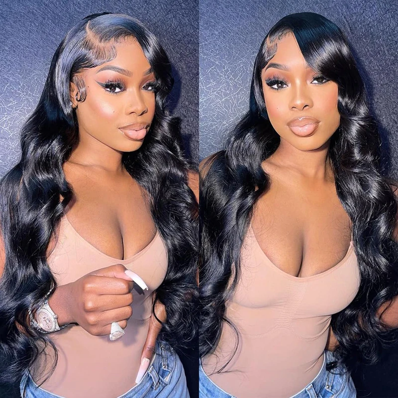 

Body Wave HD Lace Front Virgin Hair Wig 5x5 Closure Transparent lace Curly Wigs for Women Choice Long Glueless Wig Cheap on Sale