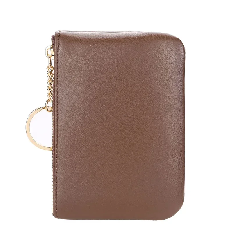 Mini Cartera de piel sintética para mujer, tarjetero pequeño con cremallera, Cartera de mano, novedad de 2024