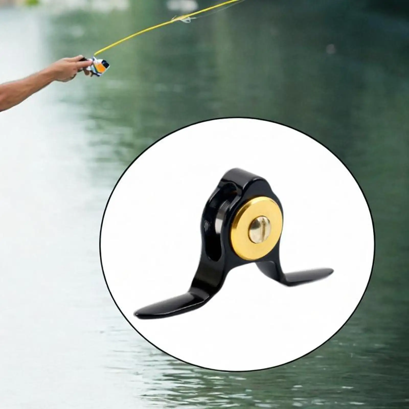 Fishing Roller Guide Fishing Rod Roller Tips Equipment Sturdy Guide Rings Metal Rods Repair for Sea Boat Trolling Rod