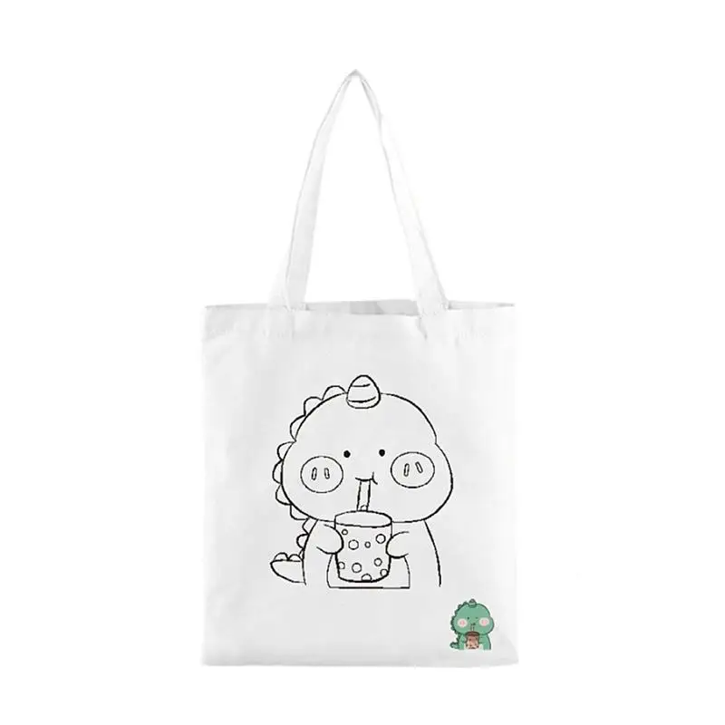

Children's Day DIY Coloring Canvas Bag Handmade Festival Gift Creative Painting Kit Eco-friendly Handbag Drawing Tool Set