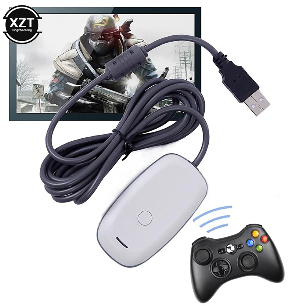 For Xbox 360 Wireless Gamepad PC Adapter USB Receiver Supports Win7/8/10 System For Microsoft Xbox360 Controller Console New