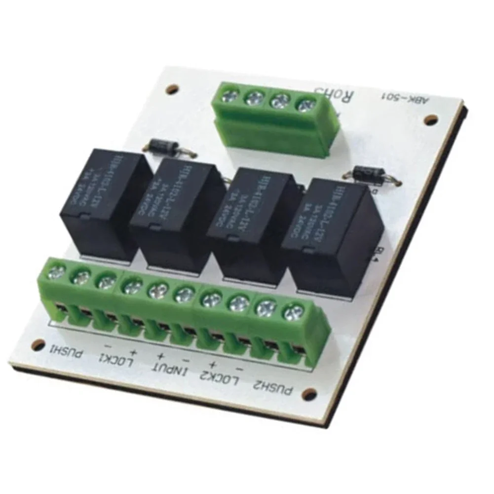 1pcs 5A24V Double Door Interlocking Relay Module 69Lx60Wx15H Mm For Door Interlock Fail Safe Lock Tools Accessories