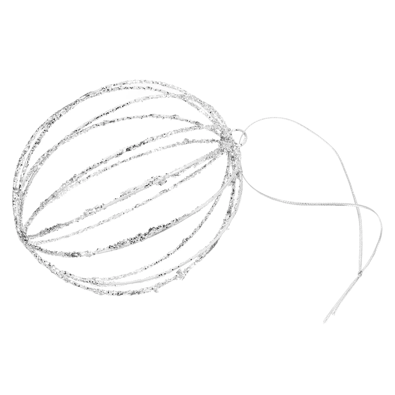 

Silver Christmas Balls Hollow Iron Ball Pendant Xmas Tree Hanging Ornaments Decorative Christmas Decors Fall