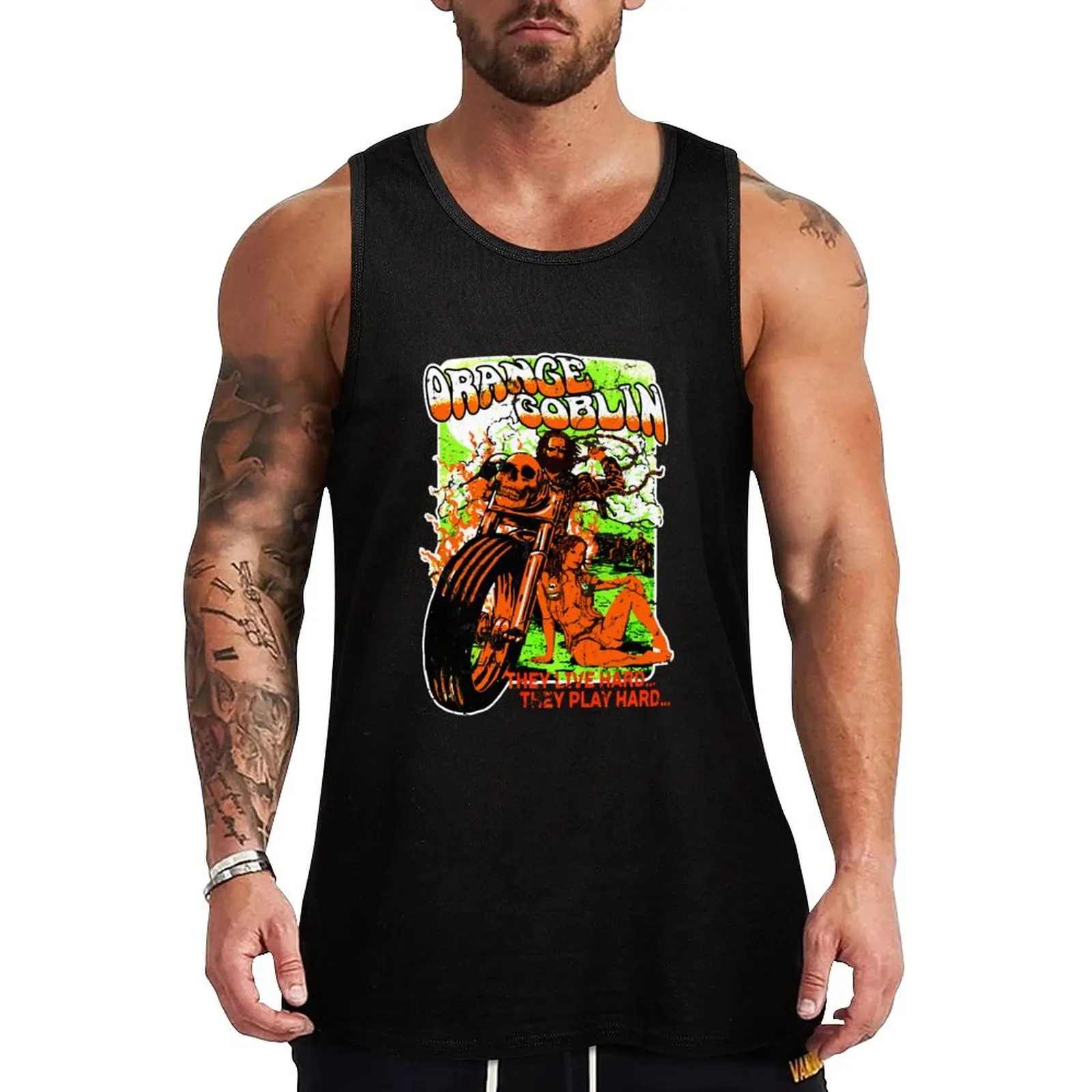 Orange Goblin Band Tank Top Dry Fit Workout Tank Top Sleeveless Athletic Shirt