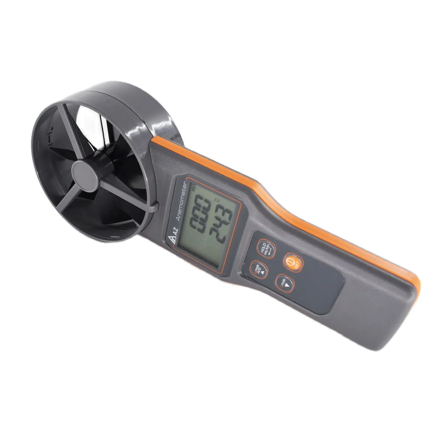 AZ8916 air flow meter 10 cm blade temperature anemometer measures air volume and temperature