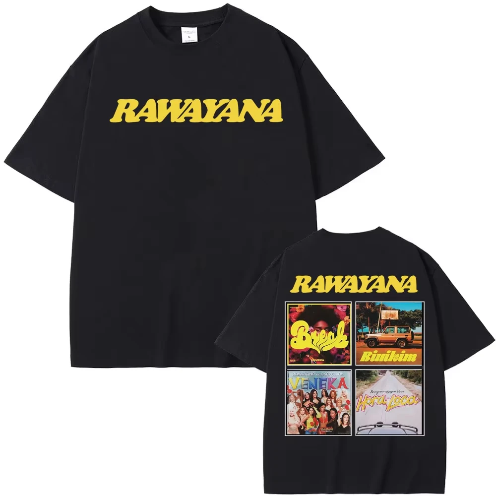 Camiseta con la Cubierta del Álbum de la Banda Rawayana 2026 para Hombre y Mujer, Estilo Harajuku, Hip Hop, Urbano, de Algodón Cómodo, Talla Grande