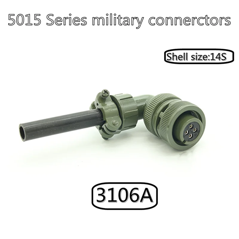 14SL Military Connector ML5015 threaded link 3102A 3106A 3108A 14S-9 14S-7 14S-5 14S-6 Cable Straight Bent Plug Socket