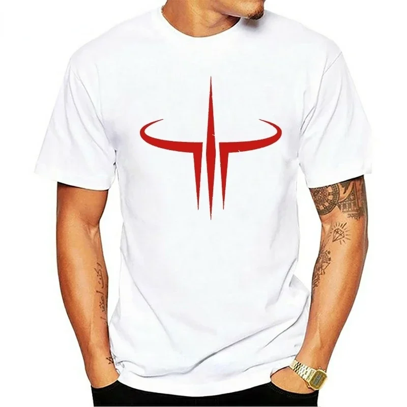 Limitiert Neu Quake قميص ألعاب الرماية Quake3 شعار تي شيرتات قصيرة الاكمام ملابس الشارع الشهير Camisetas تنفس