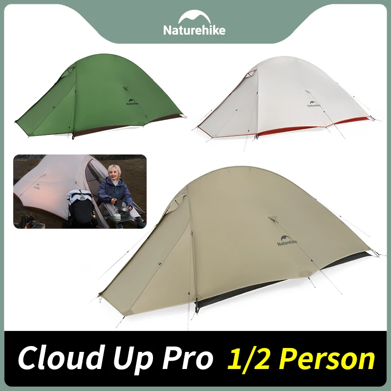 Naturehike Cloud Up Pro 20D Nylon Ultralight Camping Hiking Travel Outdoor Backpacking Tent Waterproof Windproof 1-2 Person New