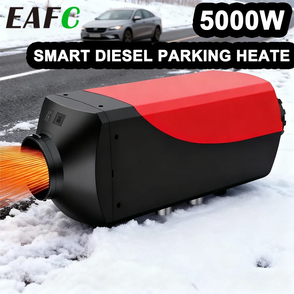 EAFC Parking Fuel Heater 12V-24V Smart Car Single Hole Split Machine Vehicle Universal 5000W LCD Heating Integrated Machine