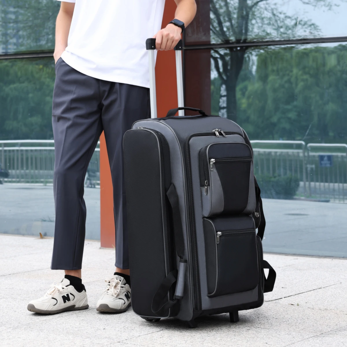 Opbergtas voor dames, opvouwbare modieuze trolleytas, grote capaciteit, lichtgewicht handtas voor heren, reistas voor korte afstanden, instapreistas, voor werken in het buitenland