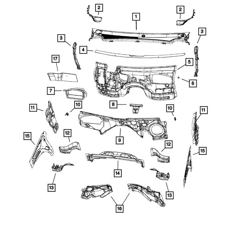 Original Genuine For 16-22 Jeep Grand Cherokee Other Part Exterior 55112951AC 55112952AC