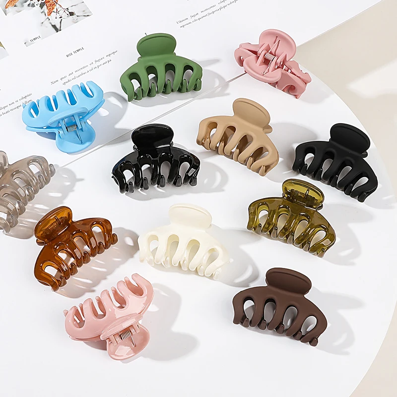 

1Pc Middle Size 7cm Solid Color Hair Claw Clip For Girls Clips clamp Hairpin Barrette Bangs Crab Clip Styling Hair Accessories