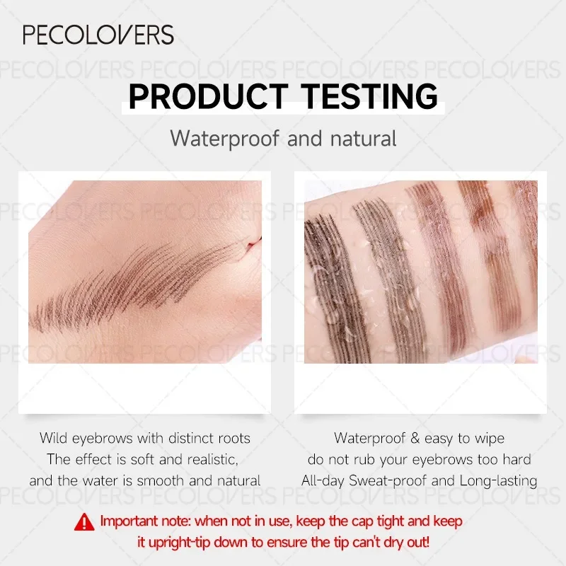 Crayon à sourcils 3 pièces, remplissage des sourcils, sélection multicolore, imperméable et résistant à la sueur, cosmétiques pour sourcils