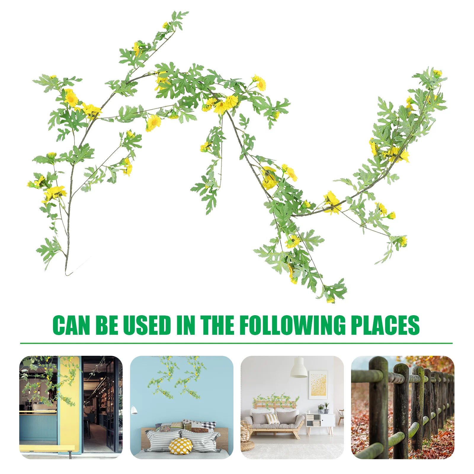 

1Pcs Artificial Daisy Vine Hanging Rattan Decor Simulation Flower Cane for Home Garden Party Wall Decoration Fake Floral Vine