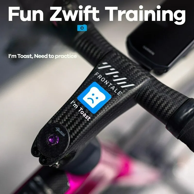 "Cycling Emoji & Phrase" Sticker Set, Ideal for Bike Handlebar Displays, Helmet Visors, Adding a Fun Cycling Vibe