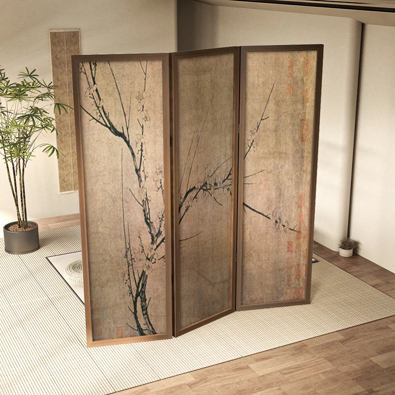 

Classical Chinese folding screen partition living room mobile entrance entrance entrance blocking tea