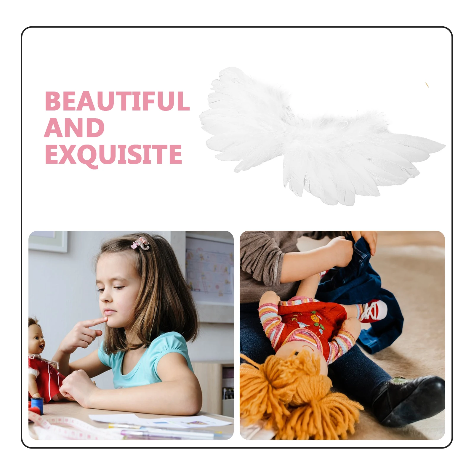 Alas para decoración Bjd, exquisitos accesorios de alas con plumas, diseño ligero y cómodo, Ideal para cosplay