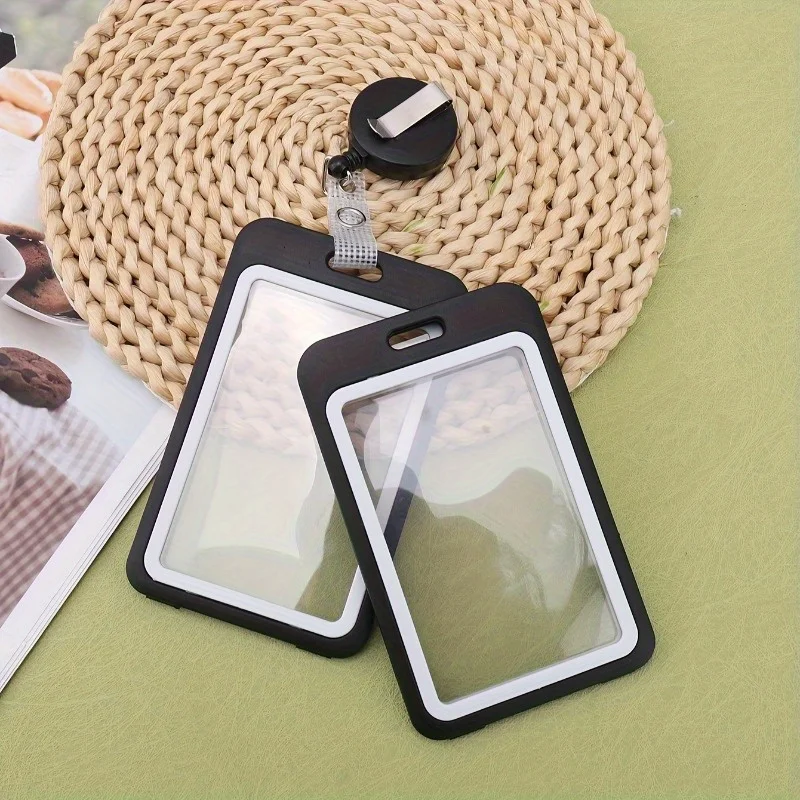Retractable Card Sleeve, Modern Trendy Student Accessories Lunch Card Bus Card Student ID and Office Supplies Work Tag Chest Tag