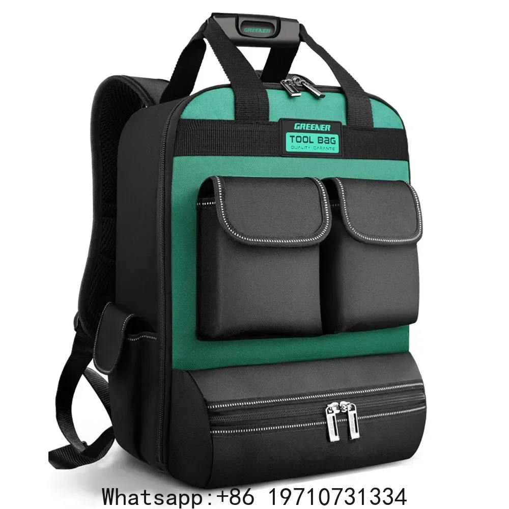 

Electricians Repair Tool Bag Mens Shoulder Backpack Multifunction Maintenance Canvas Suitcase Durable Portable Carpenter Pouch