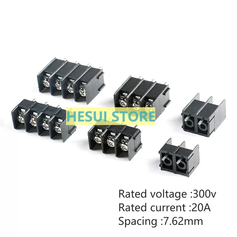 10 PCS KF7.62L/H-7.62-2P/3P/4P DIP connector 7.62mm spacing fence terminal can be splicing