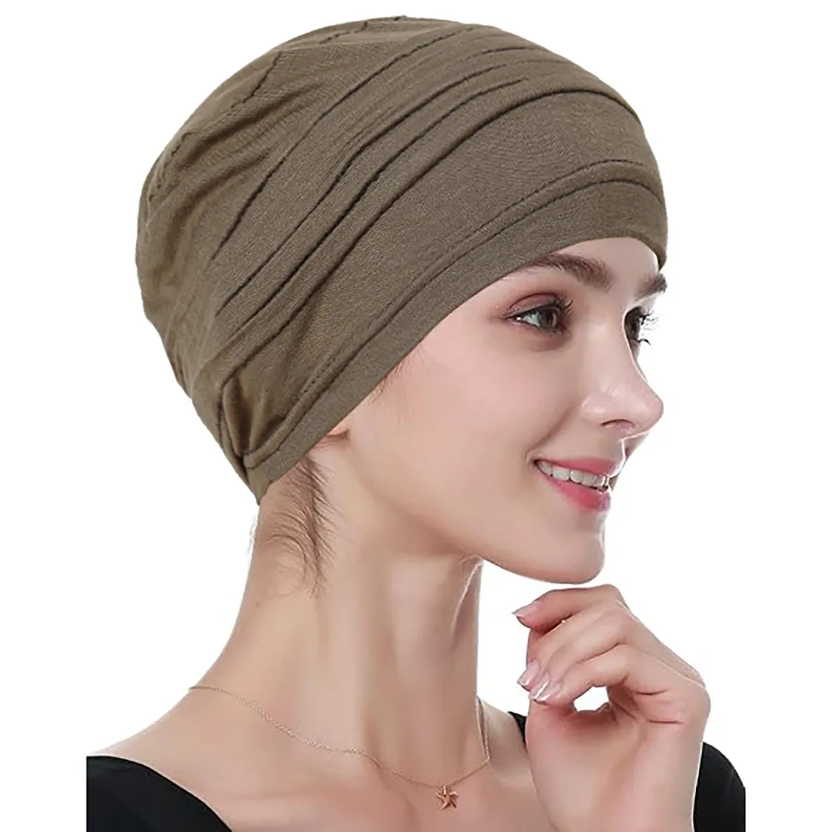 Muslim Fashion Hijab Soft Elastic Undercaps Women\'s Headscarf Hat Chemo Hats Hair Care Solid Color Turban Bonnet