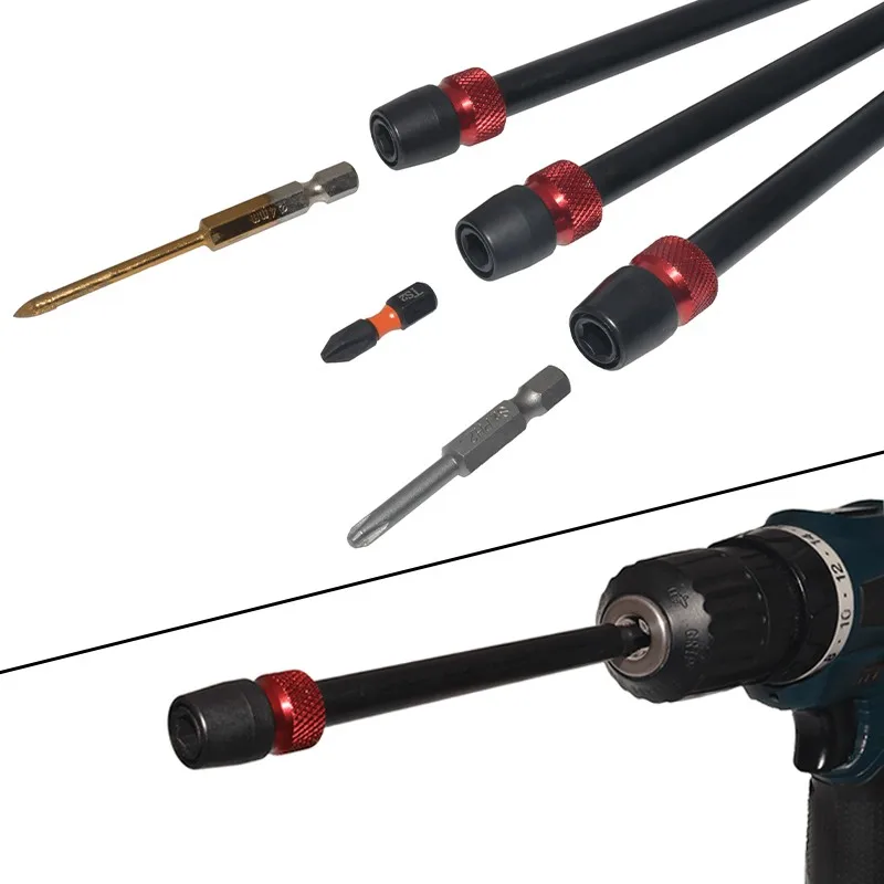 

Держатель удлинителя Стержень сверла 75/100/150/300 мм Несколько размеров Шестигранная быстросъемная электрическая отвертка 1/4 дюйма