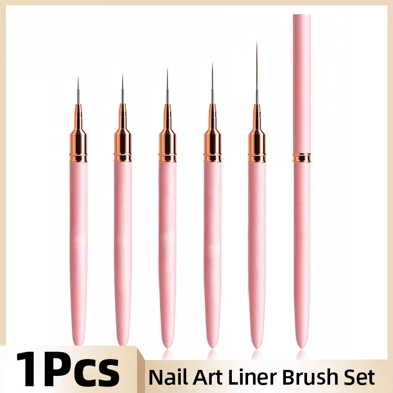 1Pcs Nail Art Brush French Stripe Drawing Painting Pen Nail Art Liner Brush UV Gel Brushes Painting Pen Nail Art Manicure Tools