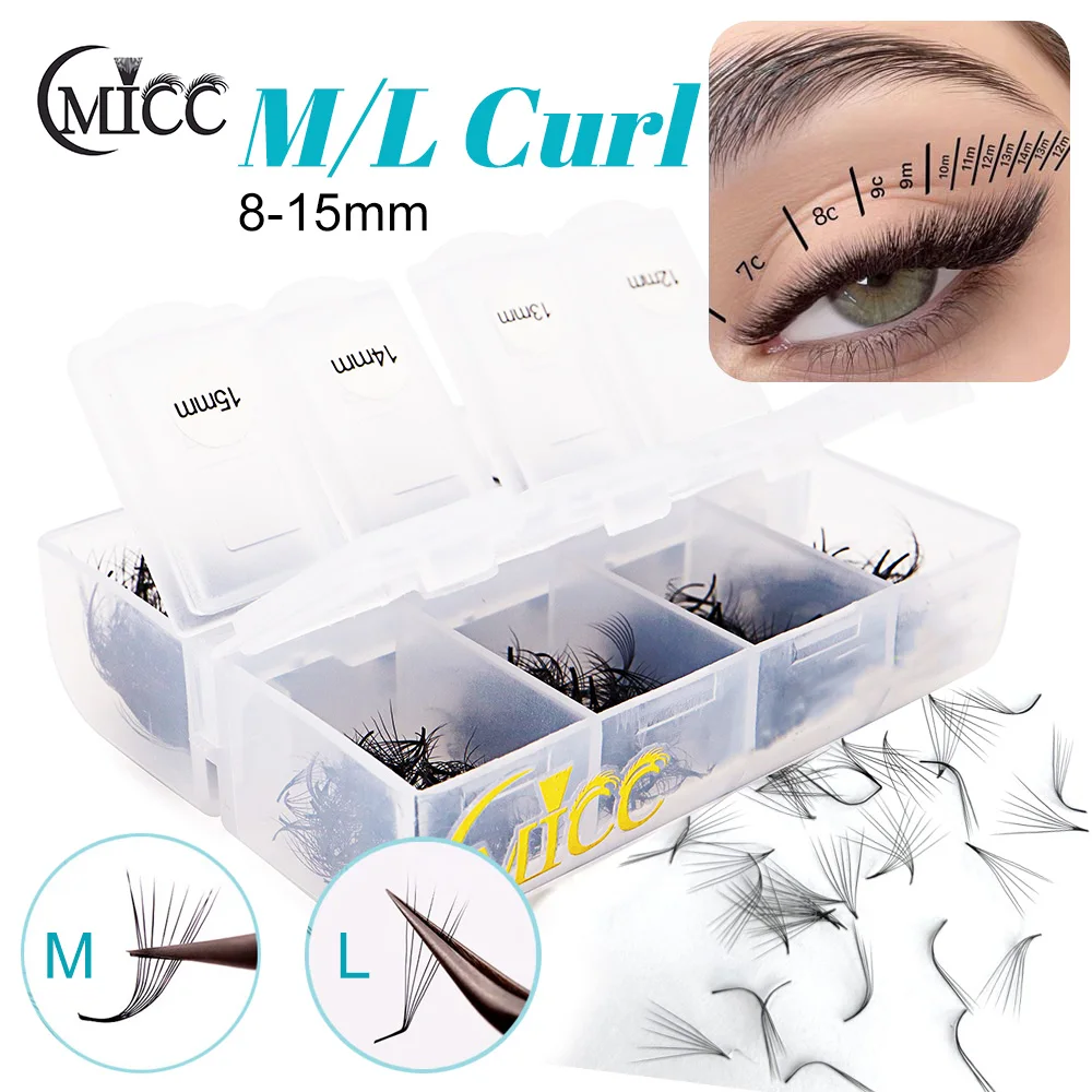 CMICC 500Fans Handmade Russian Volume Promade Fan 6D 10D Loose Fans M L Special Curl Premade Eyelash Extensions Fox Style Lashes