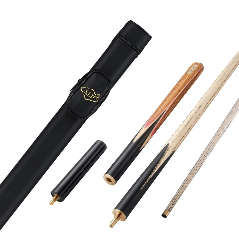 SLP Handmade Snooker Cue 3/4 Billiard Stick Ash Wood Stick With Extension/Joint Protector Packed in3/4 Case