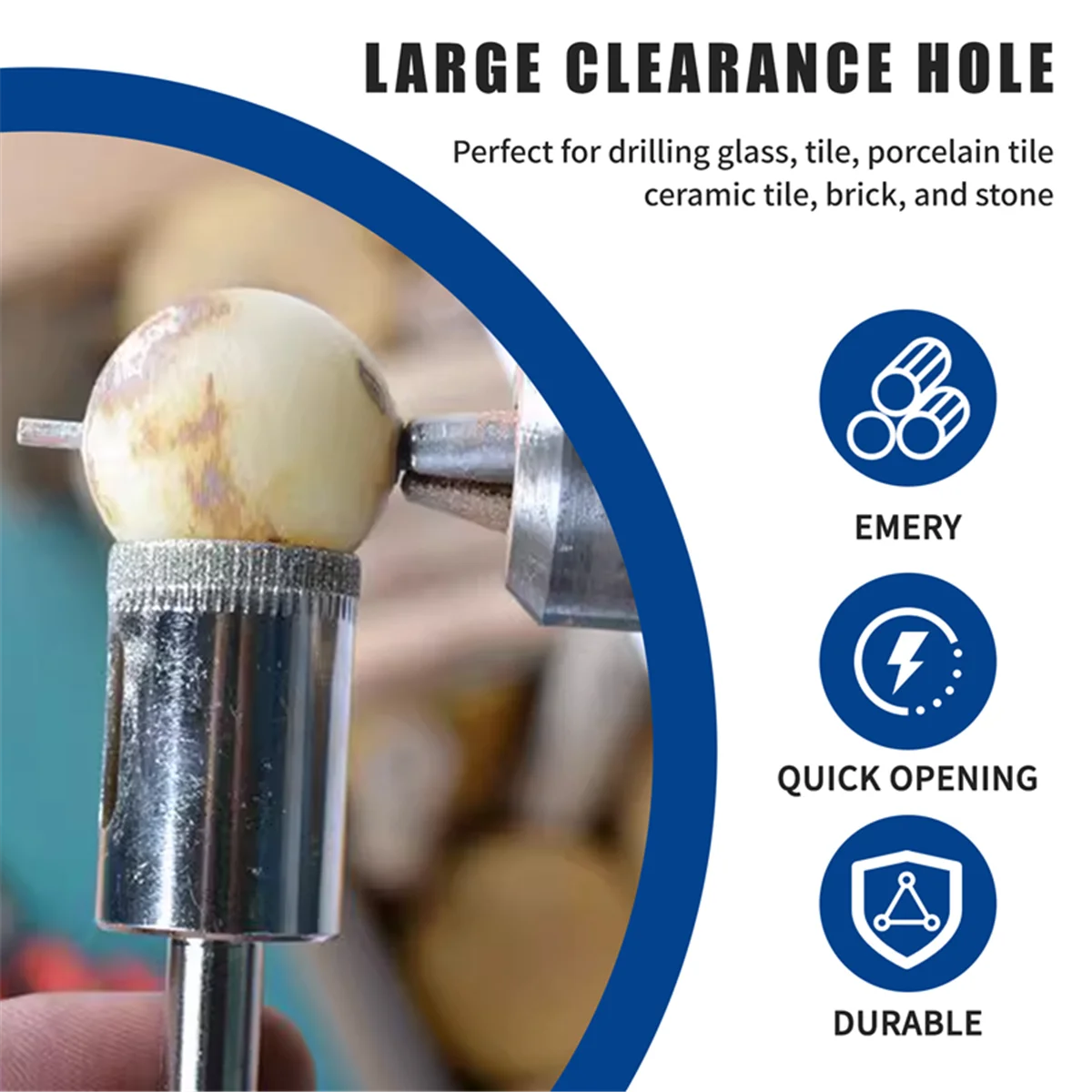 Glass Drill Bit Set- Drill Bits Glass Hole Saw Bottle Extractor Remover Tool