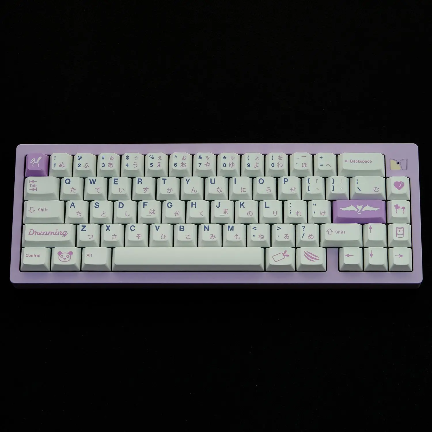 Bunny is engraved keycap sublimation PBT material original height mechanical keyboard 75/87/98/104/108
