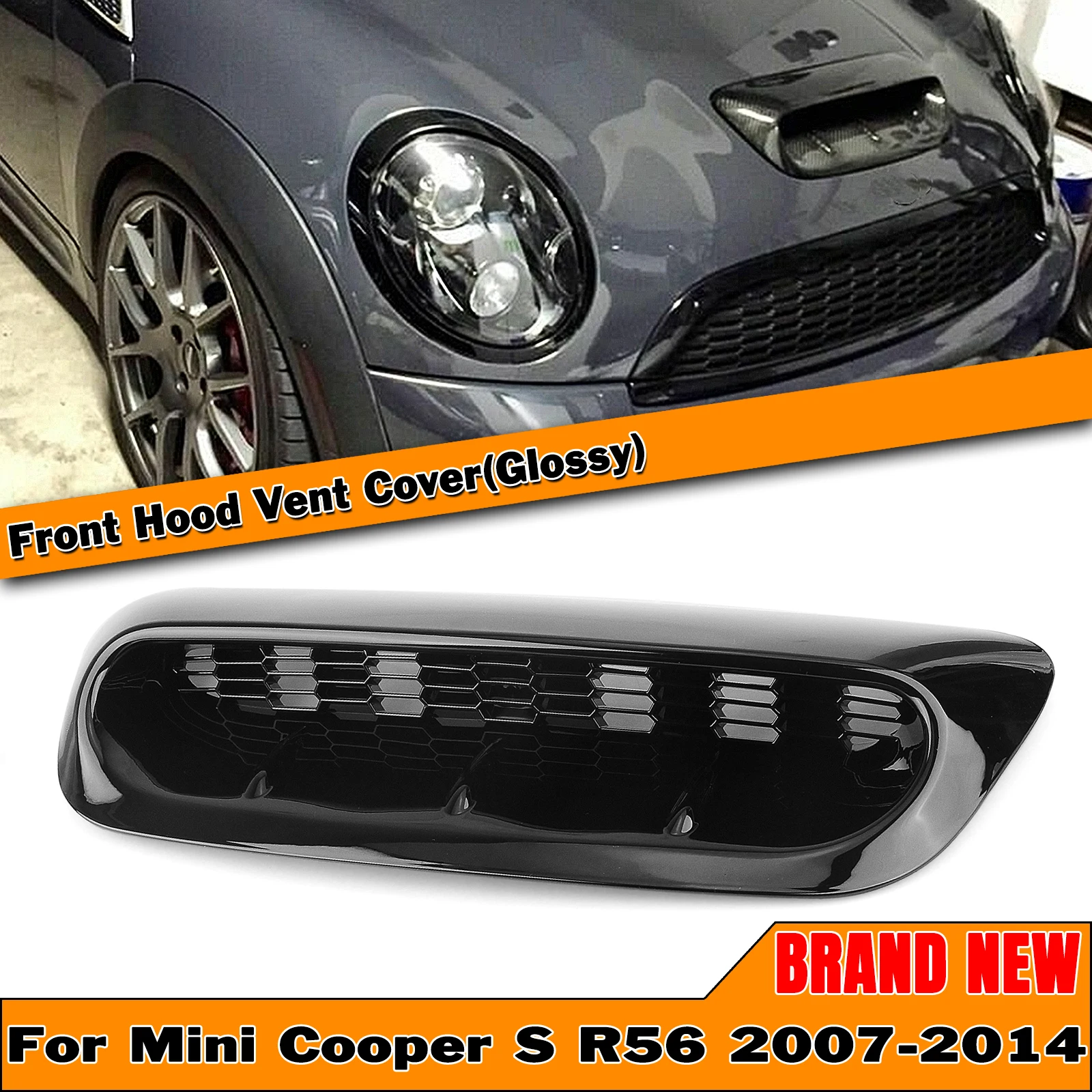 Front Air Hood Vent Scoop Engine Bonnet Cover For Mini Cooper S R56 R55 R57 R59 2007 2008 2009 2010 2011 2012 2013 2014