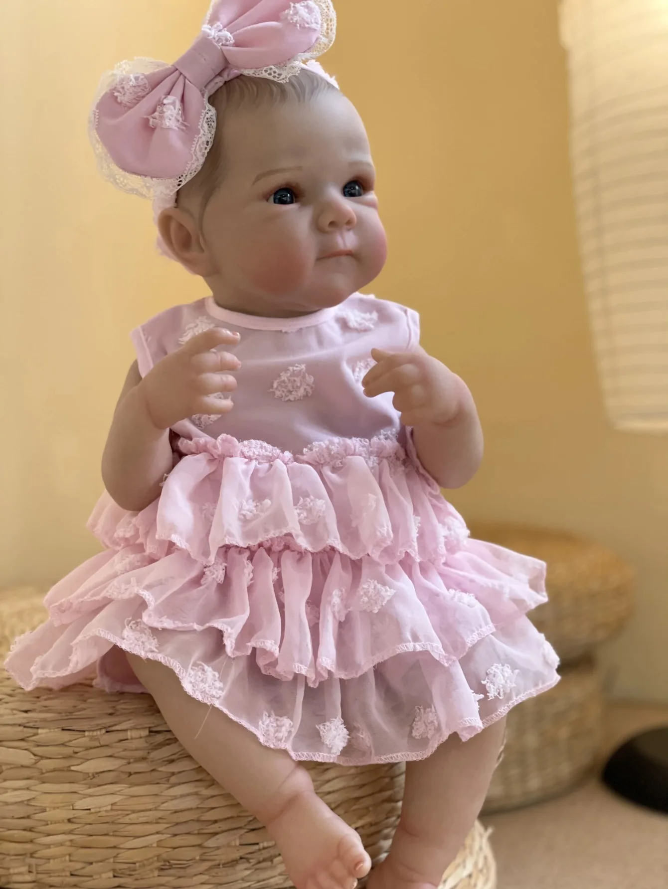 Bettie-Muñeca de piel suave pintada realista para niñas, vinilo de silicona completo, bebé Reborn, regalo para niños, 18 pulgadas