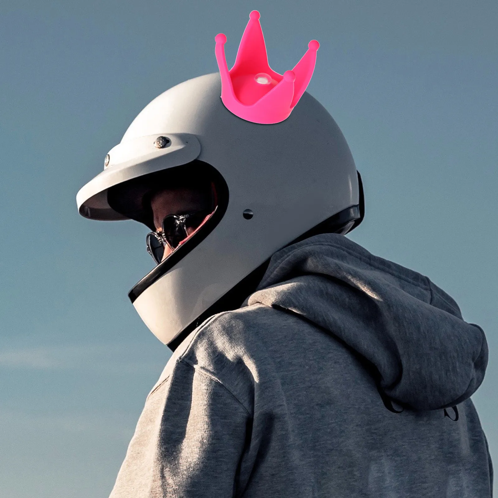 1Pcs Motorcycle Decoration Premium Silicone Suction Cup Bright Rosy Color Double Suction Strong Adhesion