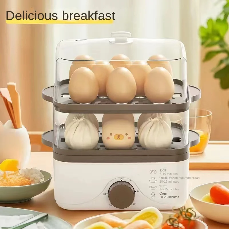 220V 2 Layers Electric Egg Boiler Household Multi Cooker Food Steamer for Breakfast  Home Egg Cooker