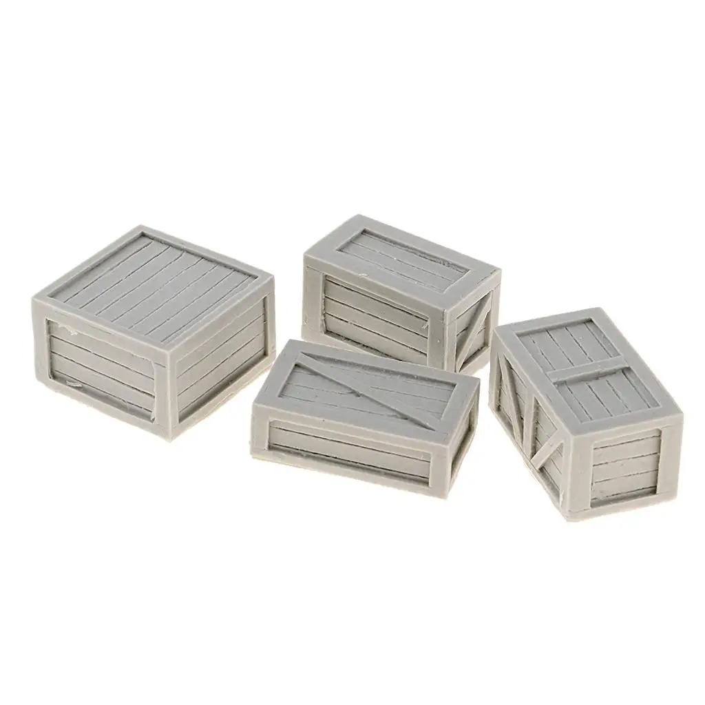 1/35 Universal Wooden Crates - Paint By - 4pcs Resin Stowage