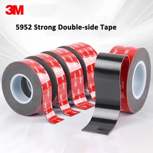Cinta adhesiva de doble cara 3M 5952 cinta Vhb fuerte sin costuras alta viscosidad resistente a altas temperaturas cinta de espuma negra para coche 3M