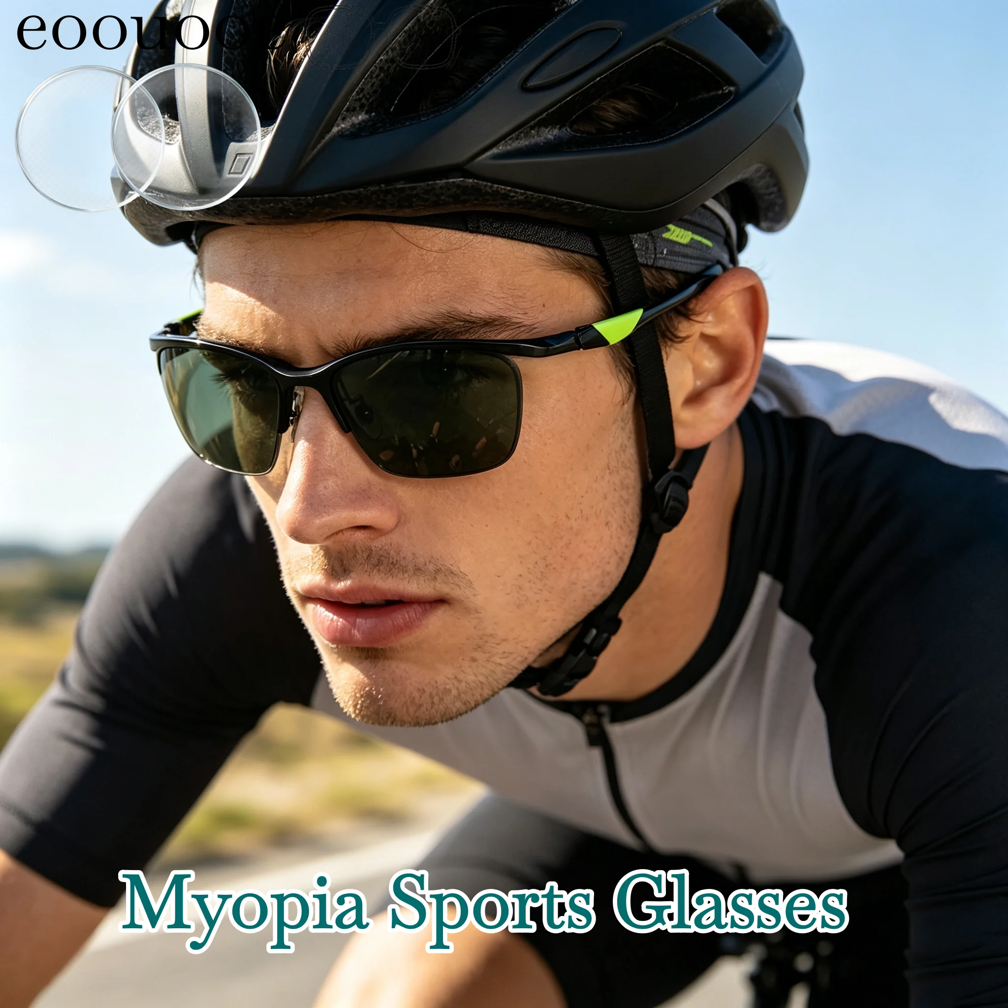 Men's Myopia Eyewear Polarized Sports Cycling Sunglasses TR90 Glasses Prescription Lenses Recipe anti-reflection UV protection