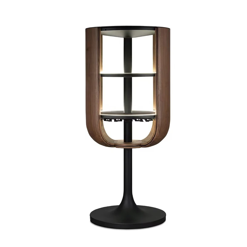 خزانة مشروبات فاخرة وخفيفة الوزن وغرفة معيشة بسيطة وخزانة من الخشب الصلب ومصممة للإبداع #4