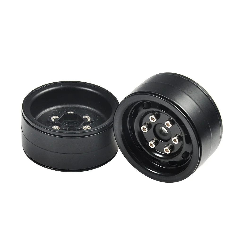 YEAHRUN 1.9 Beadlock Wheel Rims Heavy Duty Hubs for Axial SCX10 CC01 D90 D110 TRX4 TRX6 1/10 Rock Crawler Car Wheels Tires