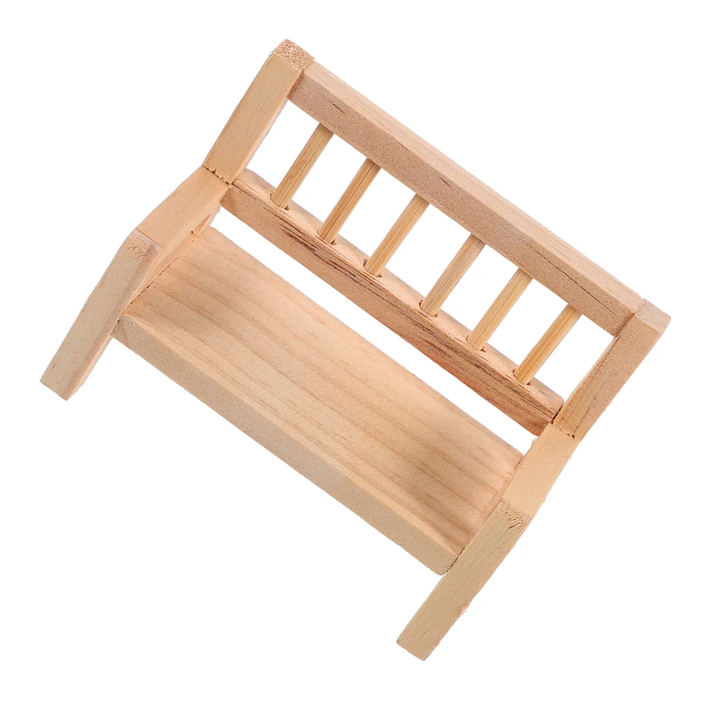 MINI Bench รุ่นเฟอร์นิเจอร์ไม้ Micro Landscape House เครื่องประดับ Miniature เด็กตกแต่ง