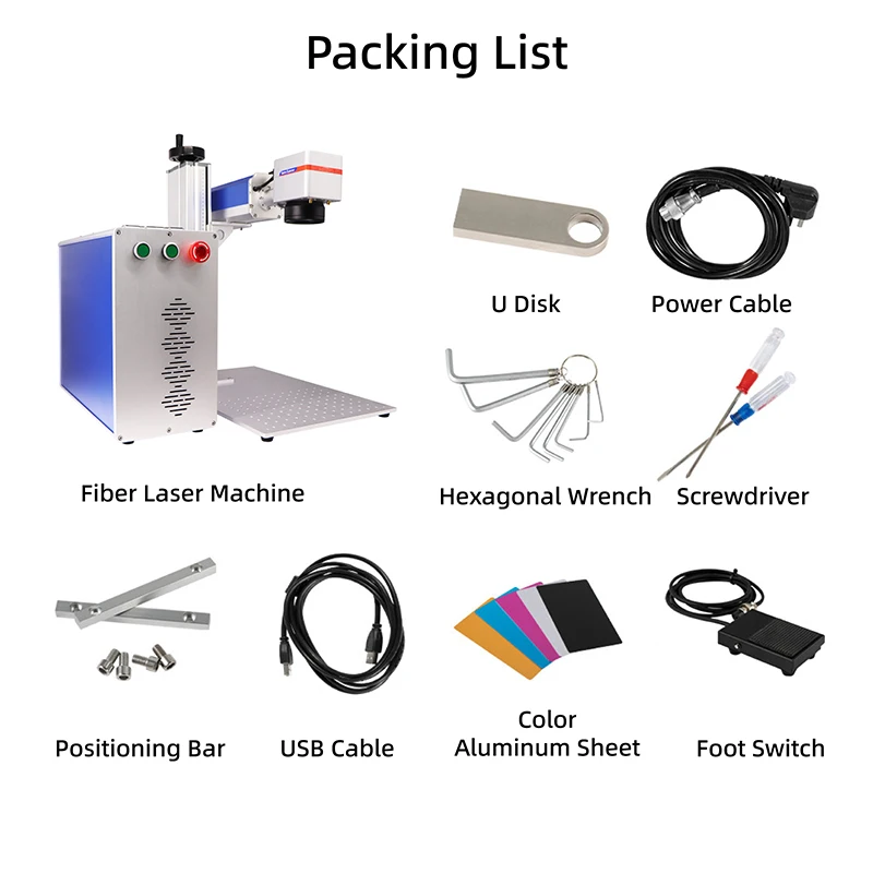 آلة الوسم بليزر الألياف الصغيرة المحمولة Max Raycus JPT CNC سطح المكتب ليزر ملون للمعادن 20W 30W 50W 100W - التسعير
