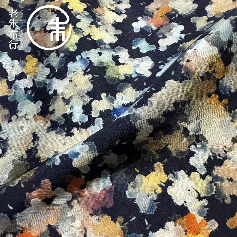 Mottled Dots Heavy Silk Silk Fabric Elastic Dress Top Fabric 22 Momme Summer Drape