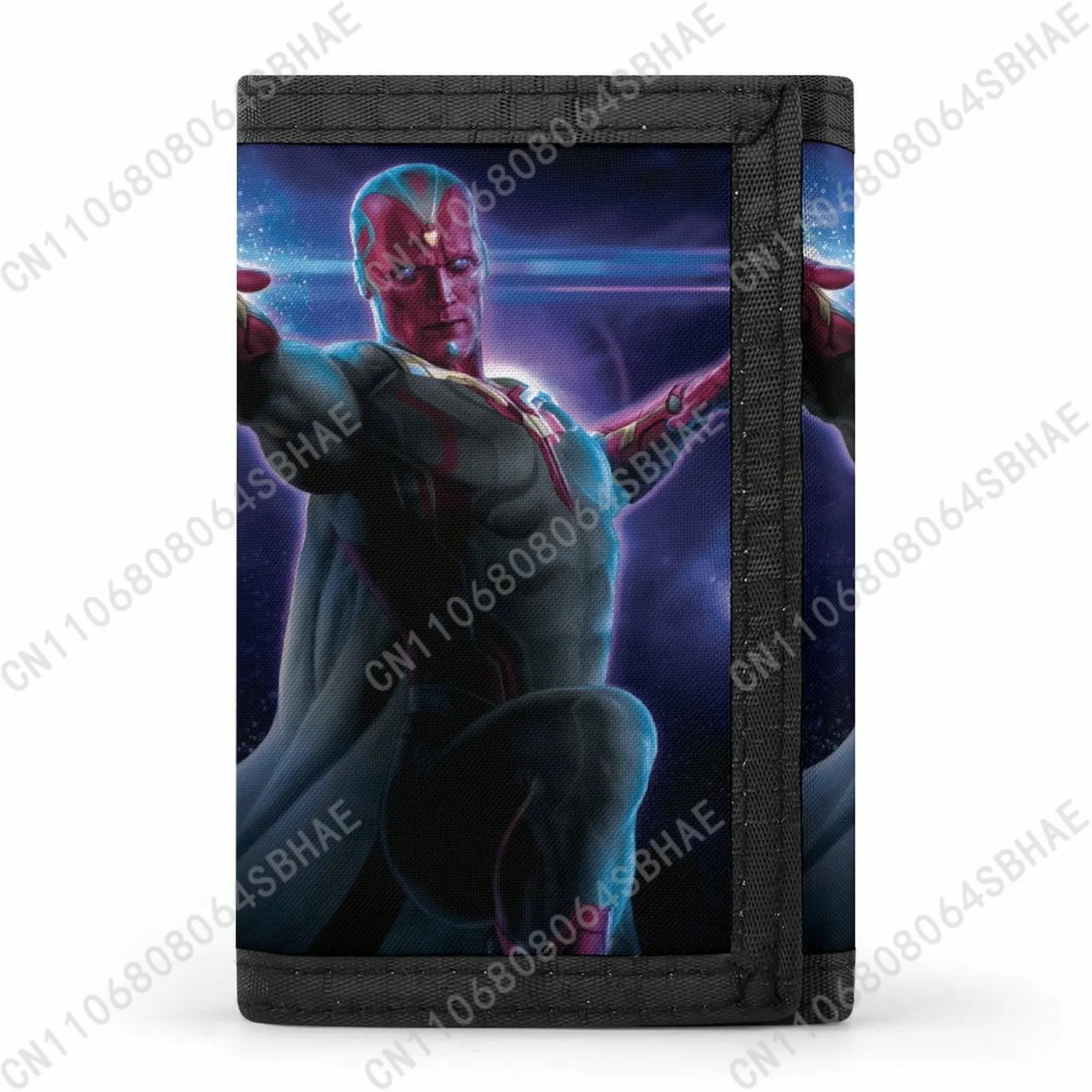 

Marvel Vision Tri Fold Wallet Teenage Girls Boys Slim 3 Fold Card Personalized Pattern Purse School Daily Use Cosplay