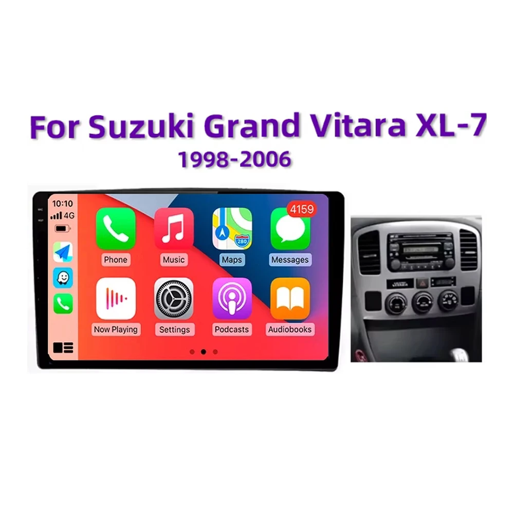 Car Radio Android 14 For Suzuki Grand Vitara XL-7 1998 - 2005 Multimedia Video Player GPS Navigation Carplay QLED Touch Stereo