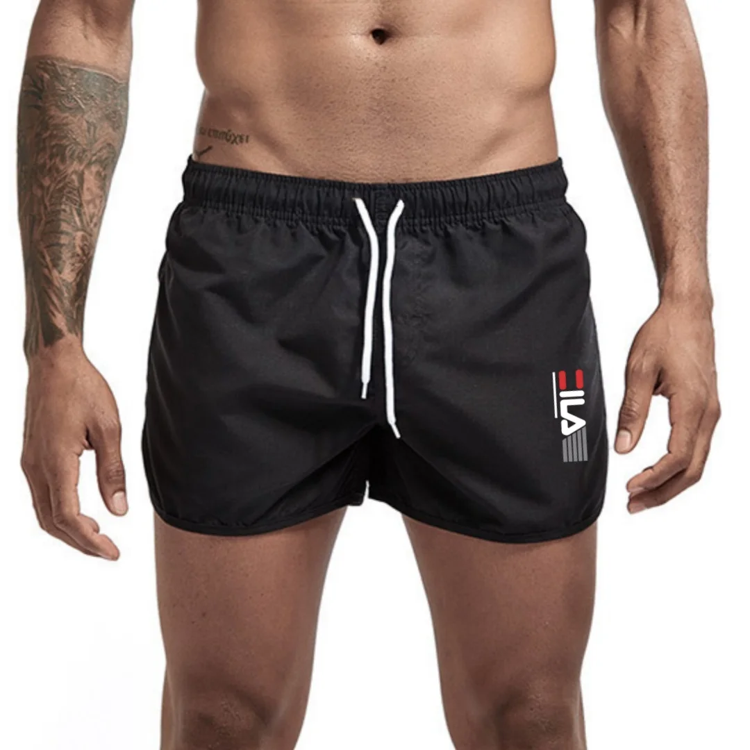 New Light Weight Running Shorts Printed Ultra Short Single Layer Sportswear Gym Quick-drying Breathable Bottoms Men Summer